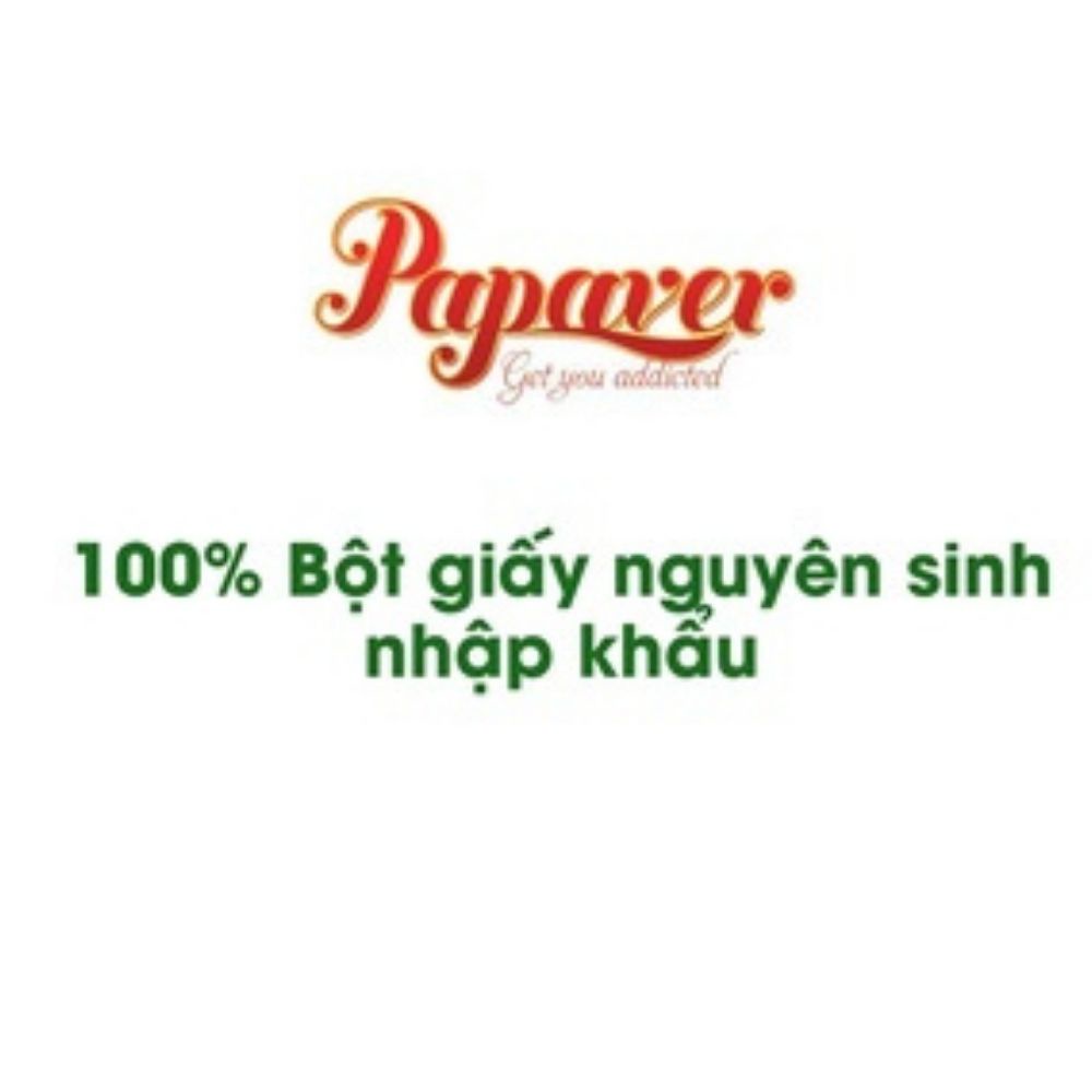 Khăn giấy rút đa năng cao cấp Papaver, 200 Tờ, 2 Lớp, 100% Bột Giấy Nguyên Sinh