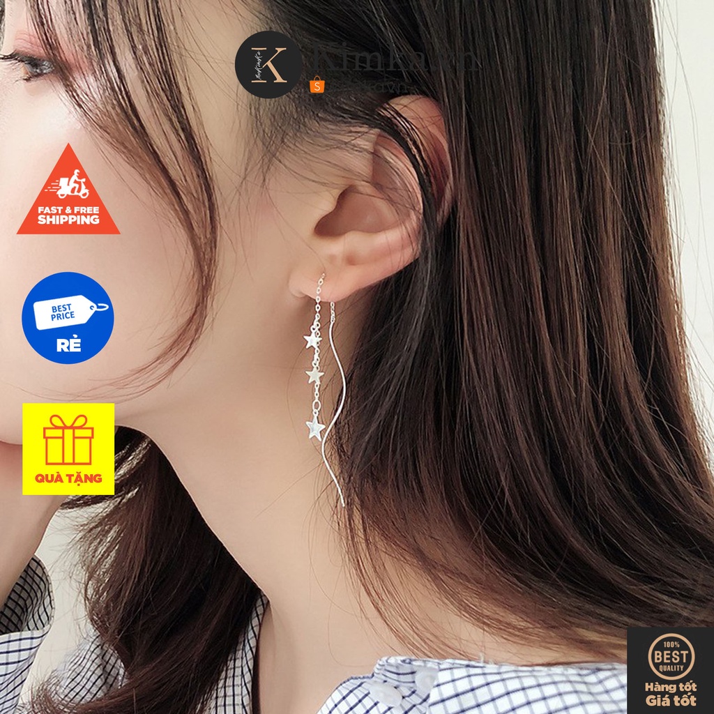 (0171) Khuyên Tai Tua Rua Dài Đính Sao Sáng Hàn Quốc Thanh Lịch ⭐️⭐️