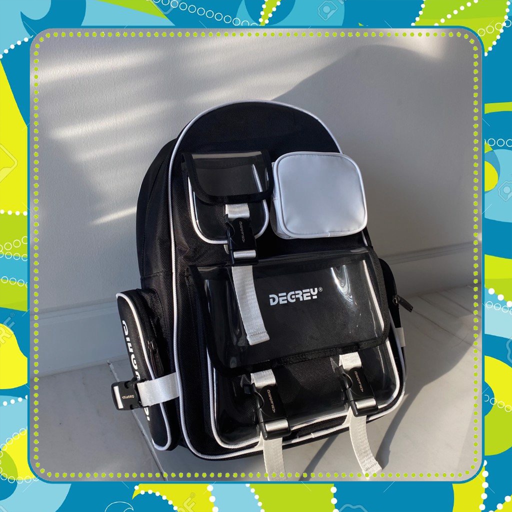 Basic Backpack Degrey Trắng - BBD Trắng hoodie_drew1996