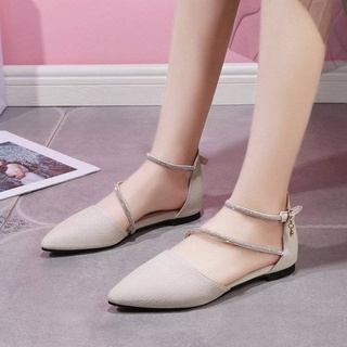 Giày sandal nữ giày sandal đế bằng đính đá thời trang mùa hè năm 2021 cho nữ