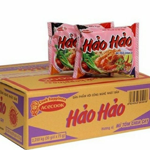  Mì tôm Hảo Hảo vị chua cay (thùng 30 gói) | BigBuy360 - bigbuy360.vn