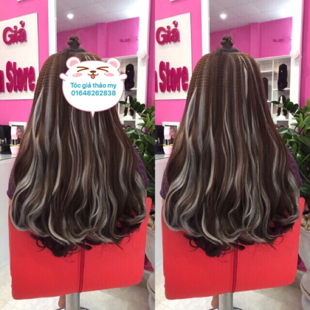 Tóc kẹp nữa đầu 🥰 freeship 50k🥰 tóc chữ u 3/4 đầu line- hình thật