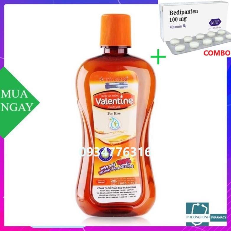 Combo Bedipanten 100mg +  Nước súc miệng VALENTINE