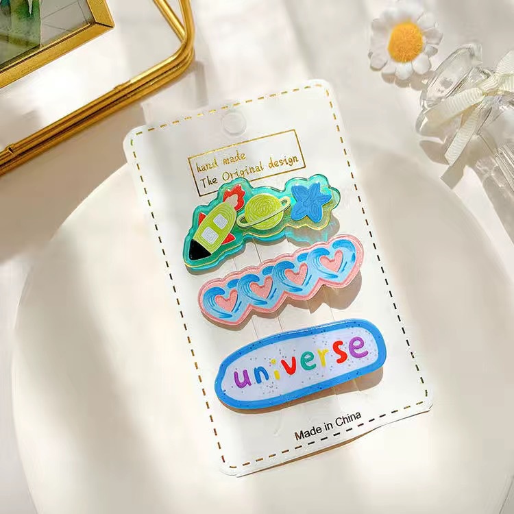 Kẹp Tóc Họa Tiết Hoạt Hình Dễ Thương Cho Bé Gái