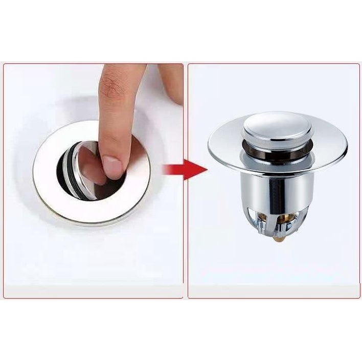Nút bịt bồn rửa mặt lavabo nhấn nút cao cấp