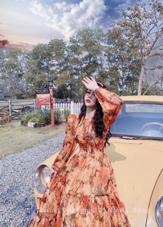 ĐẦM MAXI HOA BO EO (KÈM HÌNH THẬT)