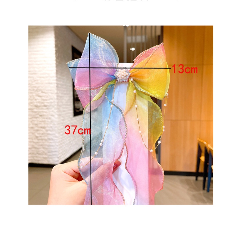 Kẹp tóc mặt hình nơ họa tiết hoa thời trang cho bé gái