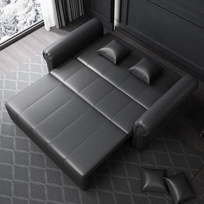 XẢ - Ghế Sofa giường gấp gọn ĐỆM BỌT BIỂN da Pu rộng 1m3, GIƯỜNG SOFA DA