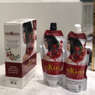 Nhuộm đen, nhuộm nâu new kafen cherry cao cấp không dính da đầu 500mlx2 - phủ bạc tóc nhanh và tiết kiệm