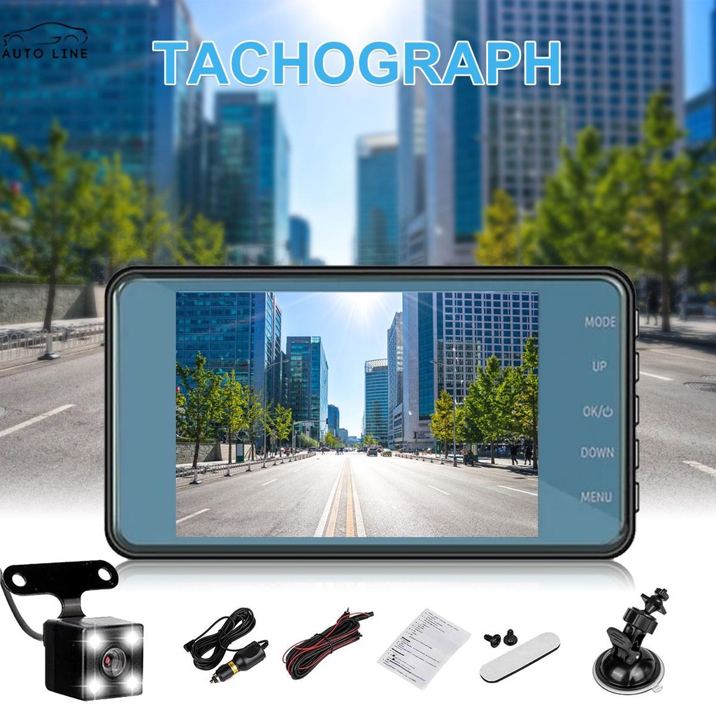 Camera Hành Trình Hai Camera Trước Và Sau 1080P FHD Màn Hình 4 &quot;IPS Với Cảm Biến Trọng Lực SHOPCYC8826