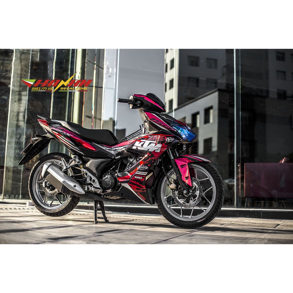 Tem Trùm WInner X Đỏ Đen Bạc KTM