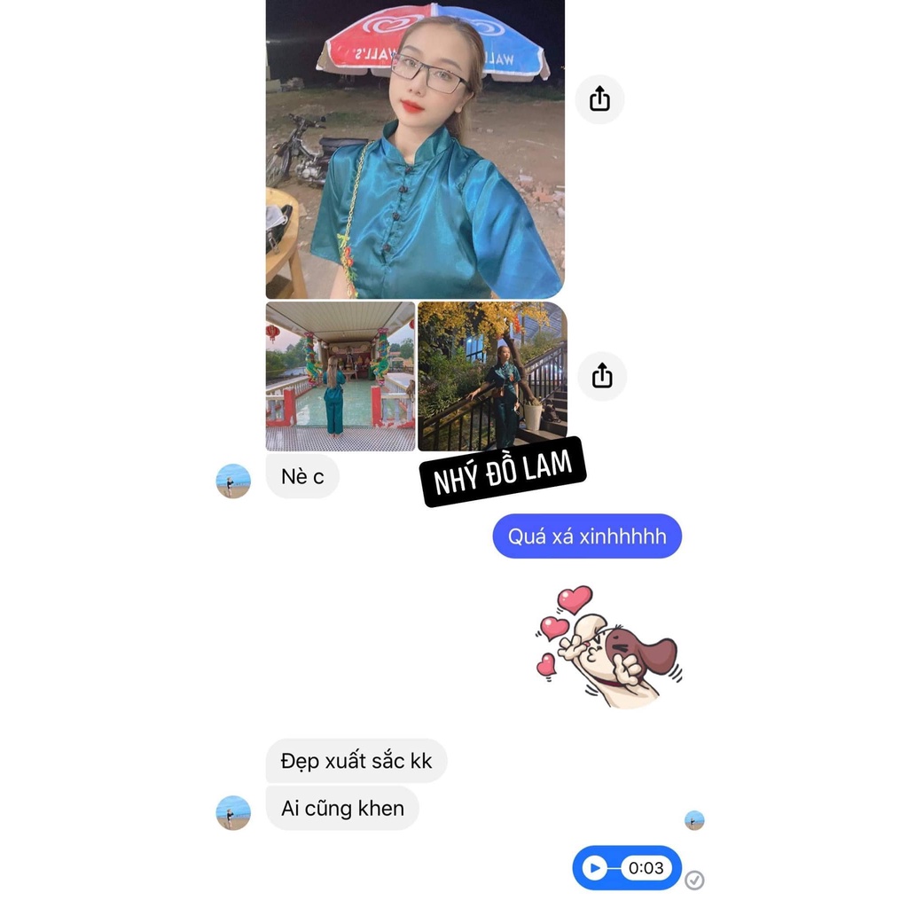 Đồ Lam Nữ Đi Chùa Thêu Hoa Kèm Dây Cột Eo