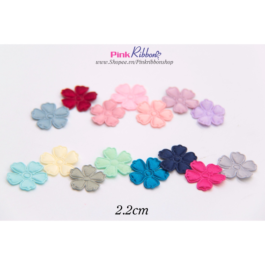 SET 10 CÁNH - Cánh hoa nhí vải lụa ép viền