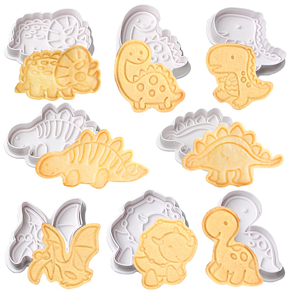 Bộ 4 Khuôn Cắt Bánh Cookie Tạo Hình Khủng Long Độc Đáo