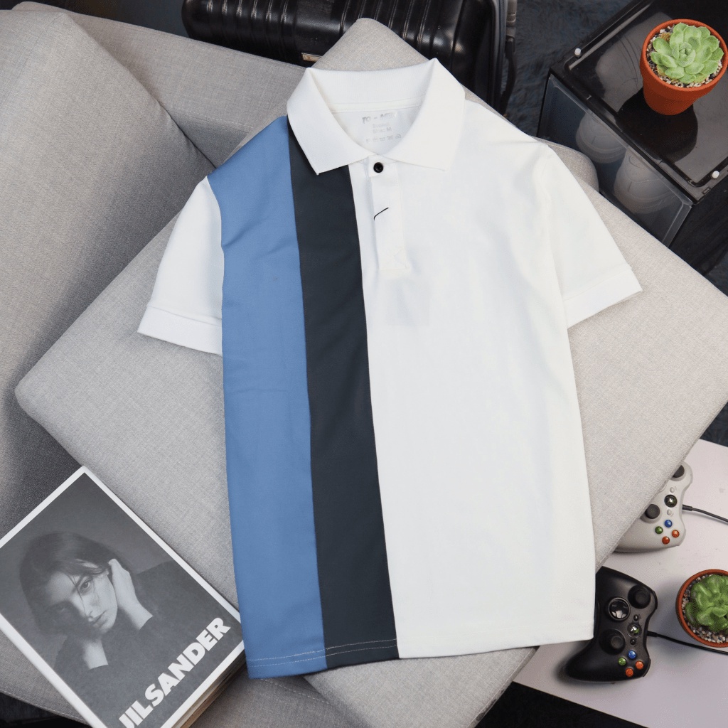 Áo Thun Nam Polo Cổ Trụ Thiết Kế Đơn Giản Phối Màu Sang Trọng Chất Cotton Mềm Co Giãn Tốt Đủ Size Mặc Đẹp NEW UNISEX