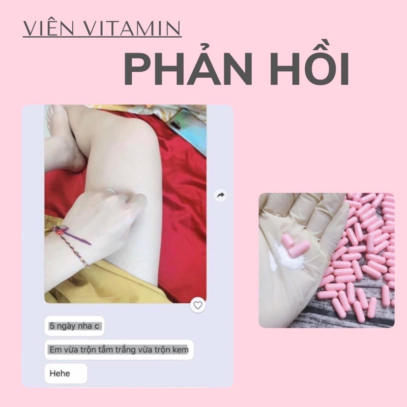 [ 20 viên ] Vitamin Kích Trắng Trộn Kem trắng da chống nắng