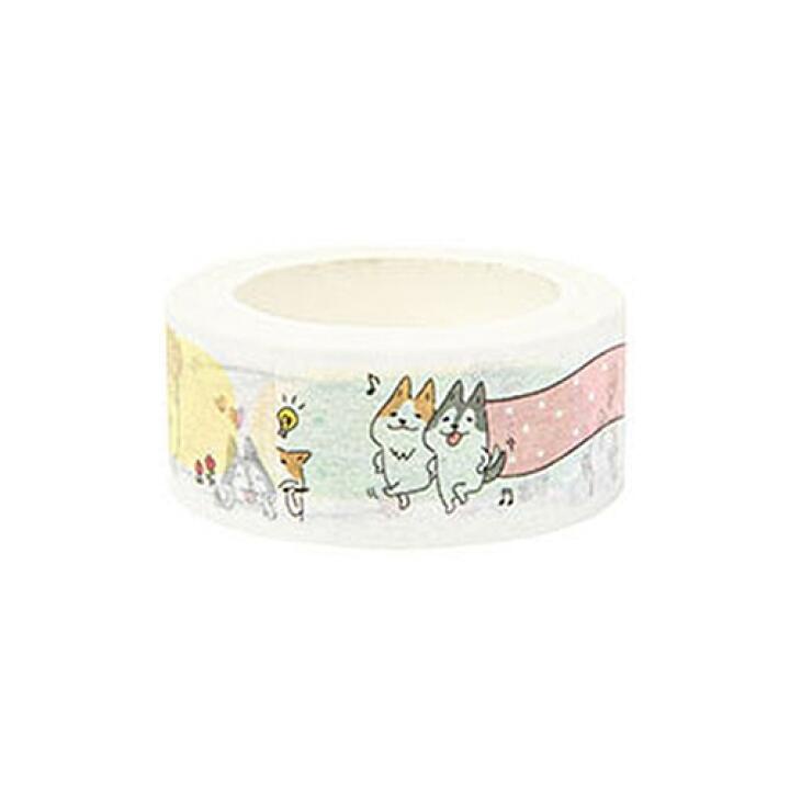 Băng Keo Dán Trang Trí ARTBOX 20mm Hàn Quốc Họa Tiết Chú Chó Shiba &amp; Ski Dễ Thương