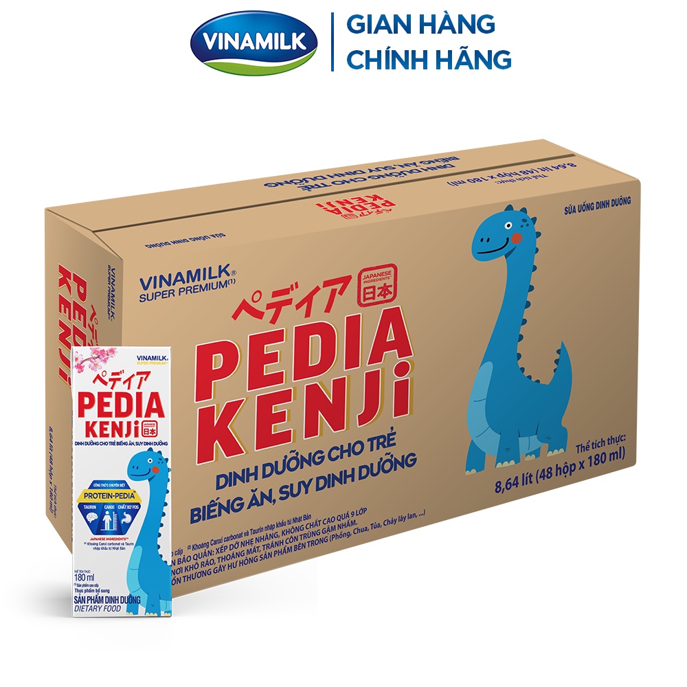 Thùng 48 Hộp Sữa Bột Pha Sẵn Vinamilk Dielac Grow Plus Có Tổ Yến 180ml/hộp - Sữa Hỗ Trợ Trẻ Suy Dinh Dưỡng, Thấp Còi