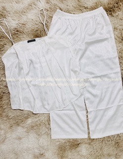 Set lụa áo 2 dây quần dài (HÀNG CÓ SẴN)