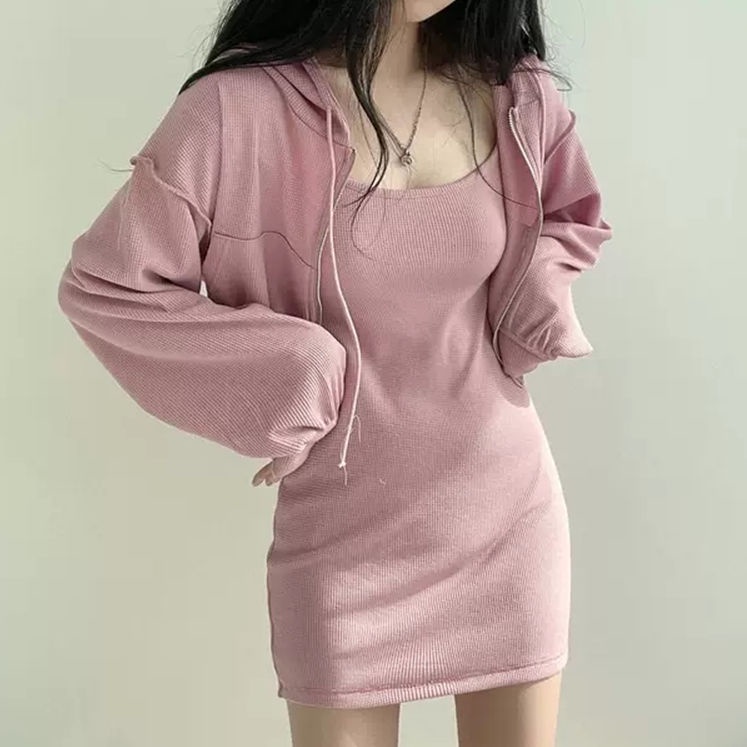 Set Đồ Thể Thao Hai Món Phong Cách Hàn Quốc Thời Trang Xuân Thu Cho Nữ