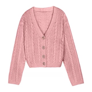 Áo len khoác ngoài basic MingMing cardigan len mịn dáng croptop