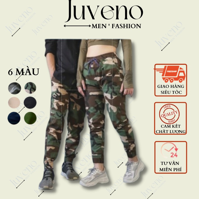 Quần Jogger Rằn Ri Juveno- Mặc Đôi Nam Nữ Cực Đẹp - Phong Cách Trẻ Trung