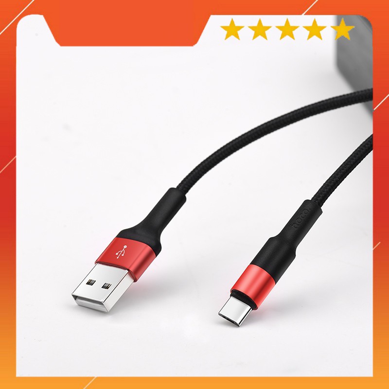 Dây sạc nhanh type c bọc dù siêu bền hoco x26 , sạc nhanh 3.0 , hàng chính hãng , dây dù chống đứt, siêu bền