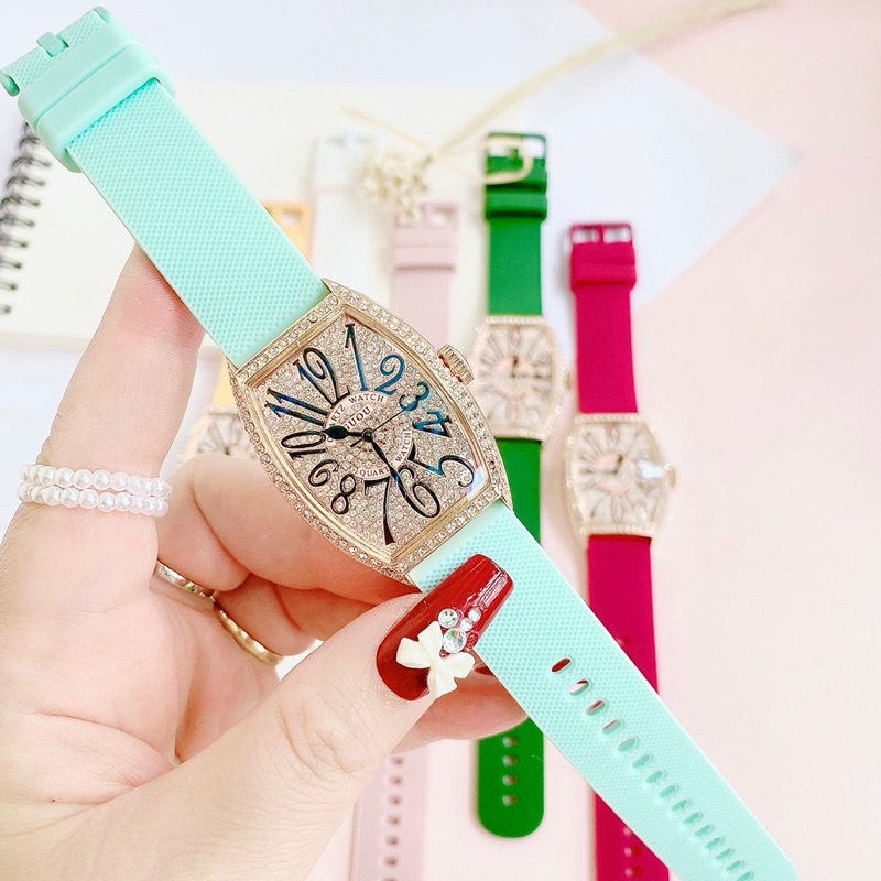 Đồng hồ nữ Guou full đá size 35mm