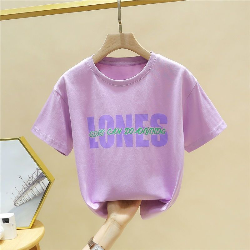 Áo Thun Cotton Tay Ngắn Phong Cách Mới 2022 Cho Bé Gái