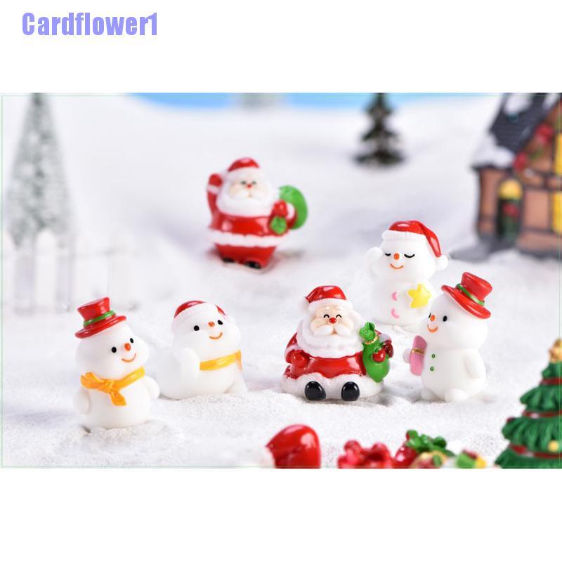 Mô hình ông già Noel / người tuyết mini bằng nhựa resin trang trí tiểu cảnh
