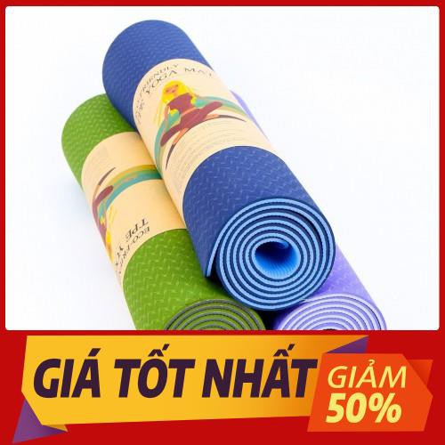 Thảm tập Yoga 2 lớp chống trơn không thấm nước - dụng cụ tập thể hình