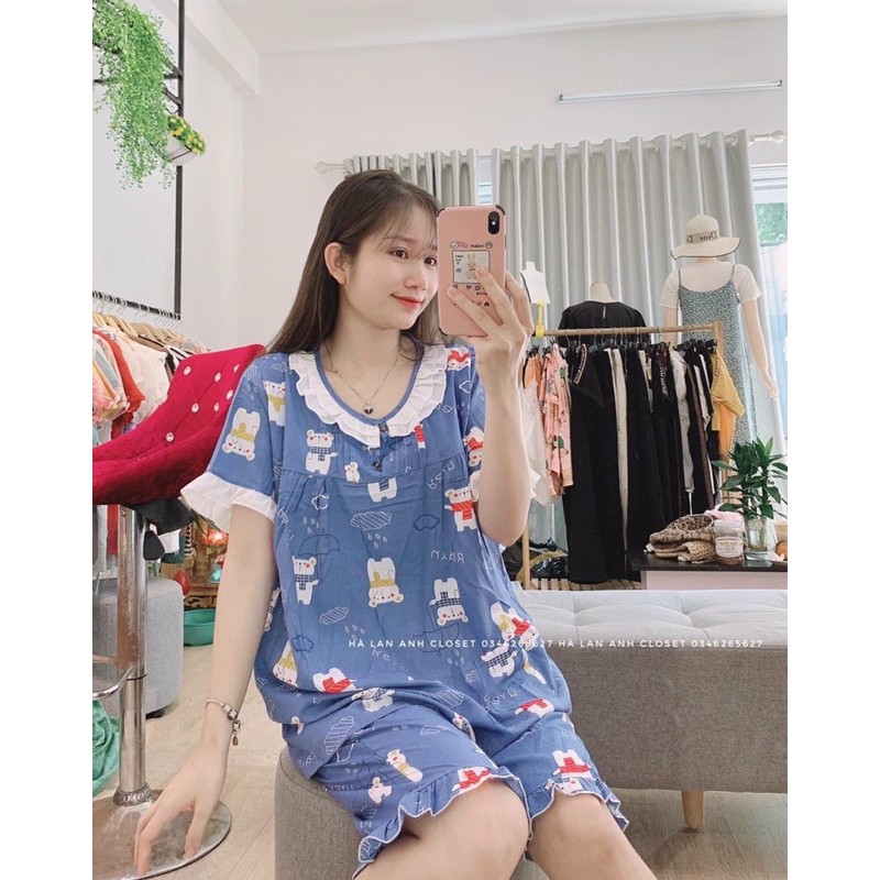 Bộ bầu lanh ngố hoạ tiết siêu mát