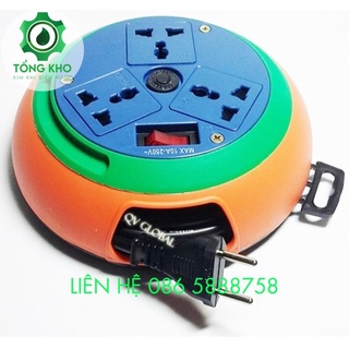Ổ cắm điện dây dài 5m 10m quay tay tròn tiện lợi LIOA