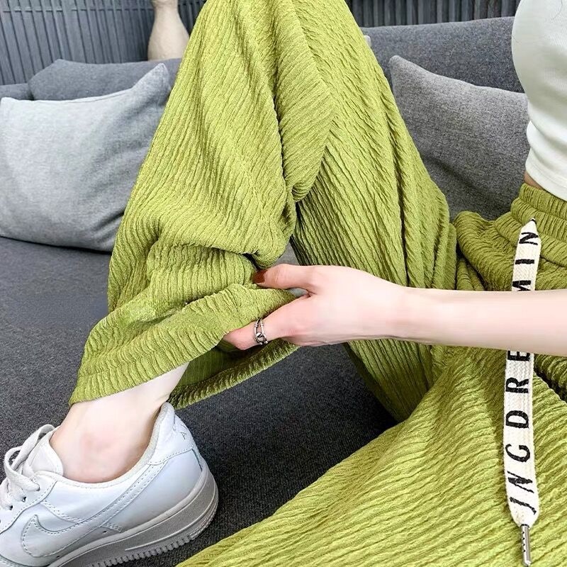 Quần Lụa Ống Rộng Xếp Ly Thời Trang Mùa Hè 2022 Cho Nữ