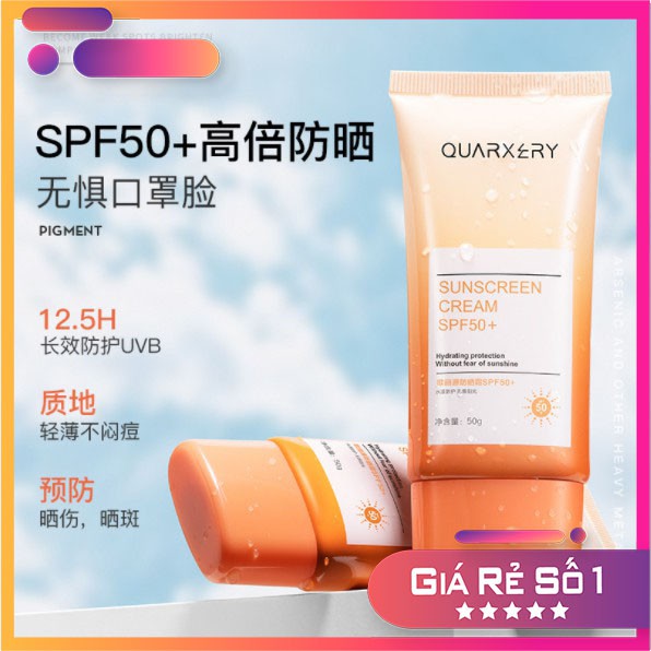 [SỐC HÈ]Kem Chống nắng Quarxery Suncream SPF50+ ngăn tia UV bảo vệ làn da dưới ánh nắng dưỡng da mềm mịn giá siêu rẻ