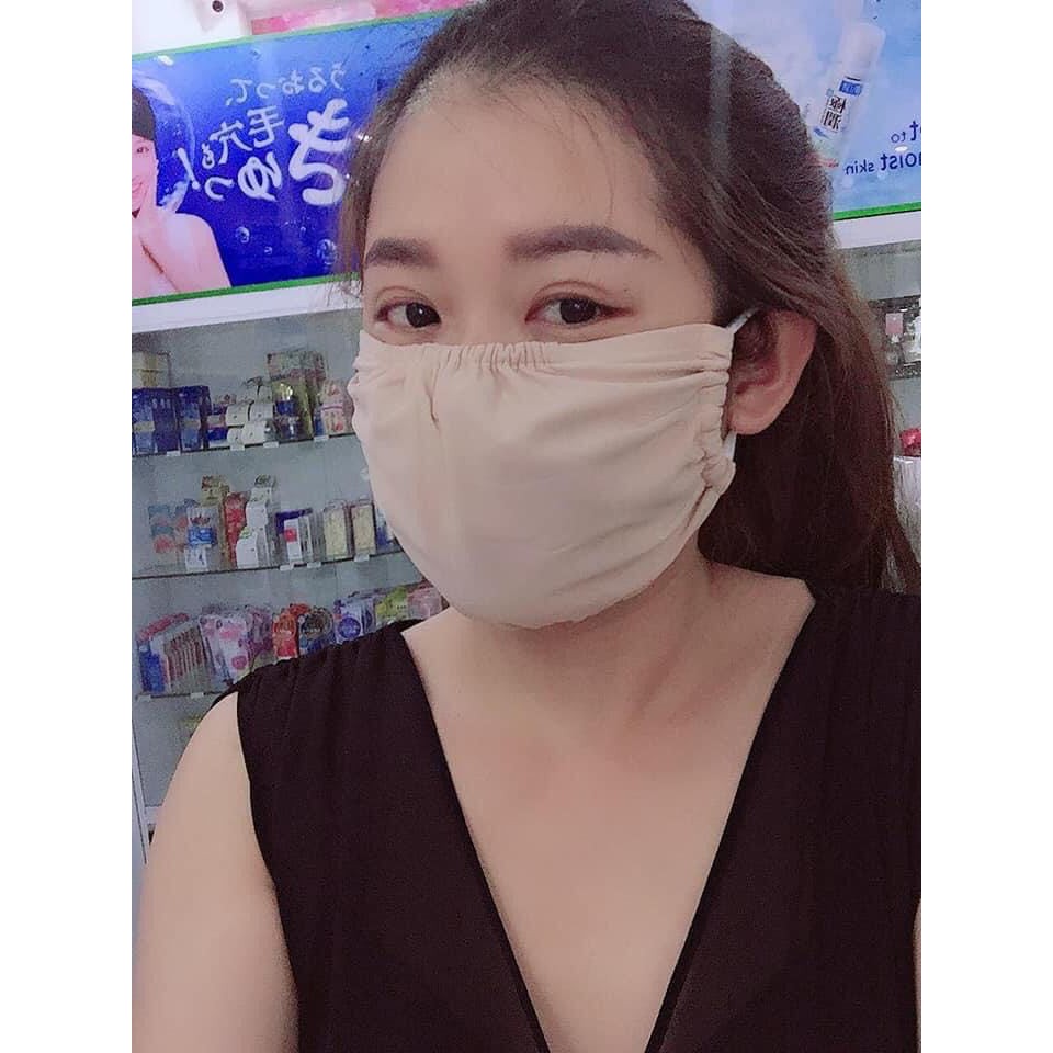 Khẩu trang vải Nhật bản thoáng khí khử khuẩn, chống tia uv - cam kết chính hãng loại 1
