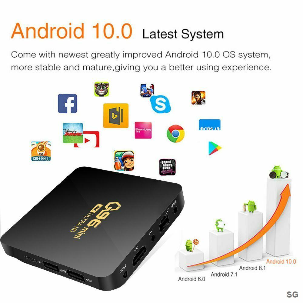Đầu TV box Q96 Mini HD 16 + 256gb 4K Ultra HD WiFi 2.4G Android 10.1 KèM Phụ KiệN