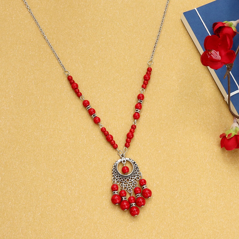 Vòng cổ boho kết hạt phong cách vintage