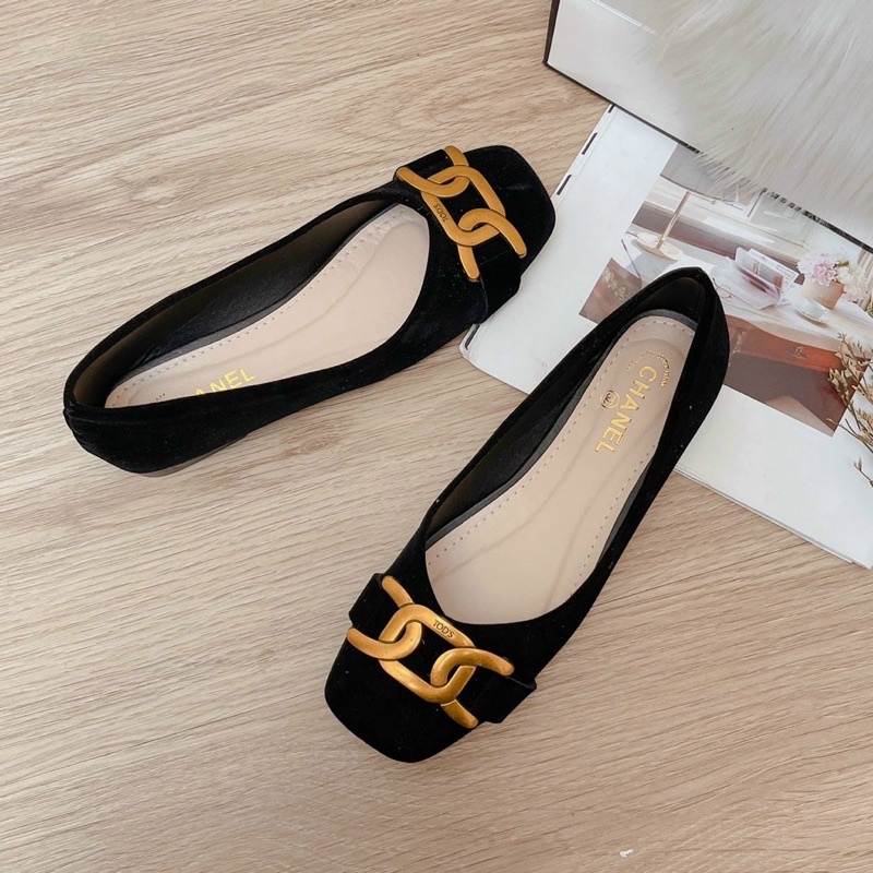 GIÀY BÚP BÊ PHỐI KHOÁ KIỂU ĐƠN GIẢN