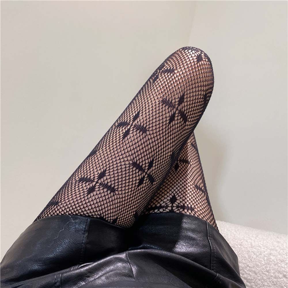 Quần tất lưới phối ren họa tiết trái tim phong cách Lolita quyến rũ cho nữ