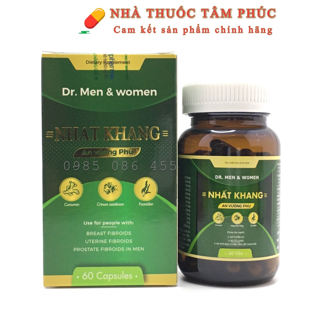 Nhất Khang An Vương Phụ - Hỗ trợ hỗ giảm sự phát triển của u xơ, giúp giảm u xơ tử cung ở phụ nữ và u xơ tuyến tiền liệt