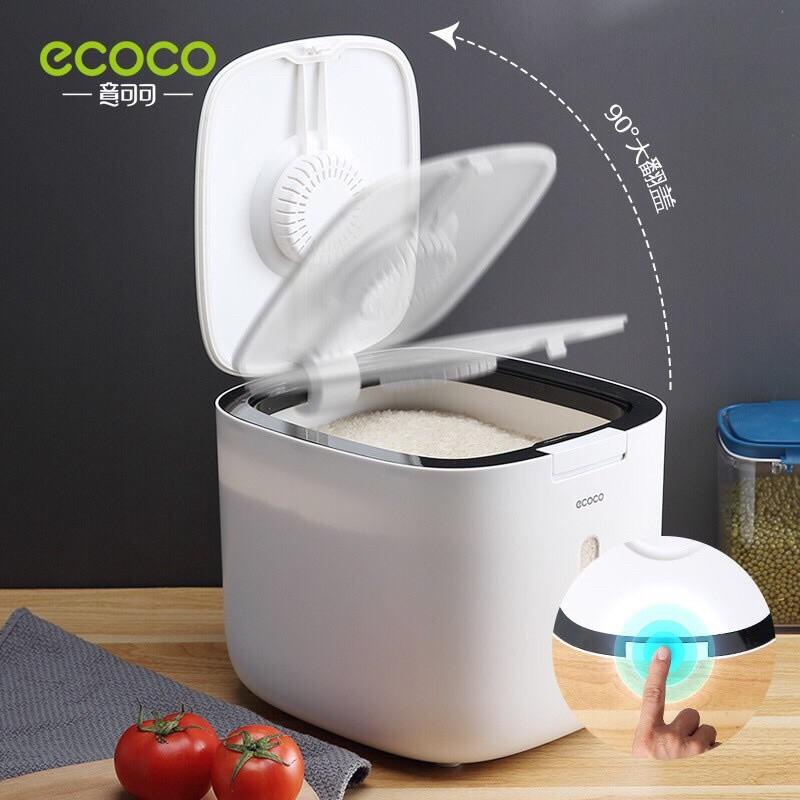 Thùng Đựng Gạo ECOCO thông minh cao cấp Loại 10KG - Chống Ẩm, Chống Mối Mọt