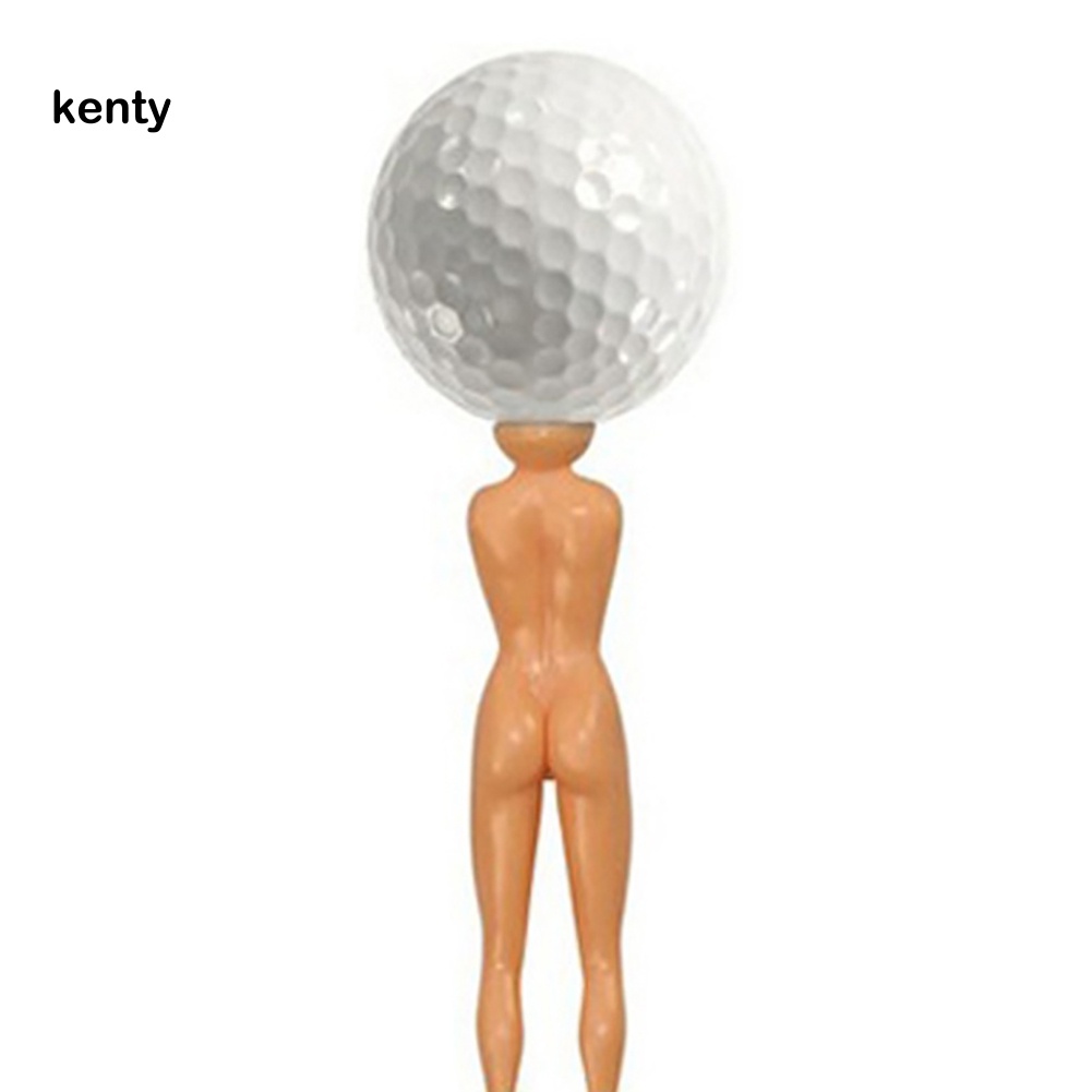 Kt_bộ 10 Giá Đỡ Bóng Golf Bằng Nhựa Thiết Kế Hình Cô Gái Nude Chơi Golf