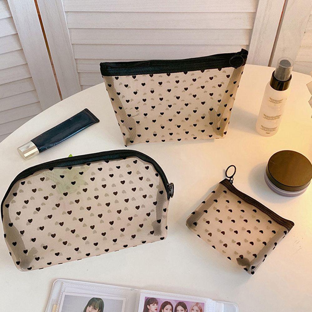 ♫DAPHNE♫ Transparent Makeup Bags Handbags Storage Pouch Cosmetic Bag Women Toiletry Bag Travel Organizer Pencil Pen Case Zipper Mesh Package