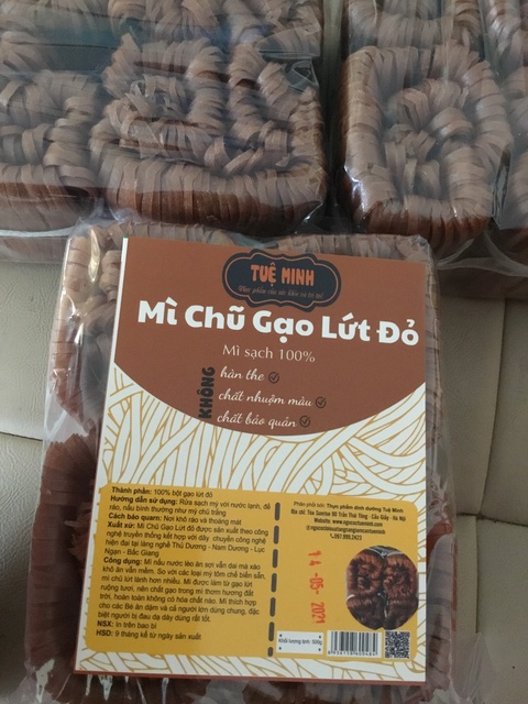 Mì Chũ Gạo Lứt Đỏ Thuần Thực Dưỡng 500gr