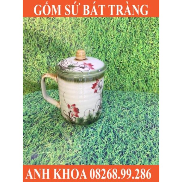 Cốc dáng trụ 450ml Bát Tràng - Gốm sứ Bát Tràng Anh Khoa