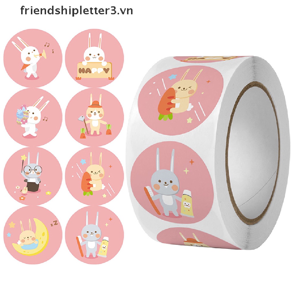 Cuộn 500 Miếng Dán Sticker In Chữ Thank you Xinh Xắn