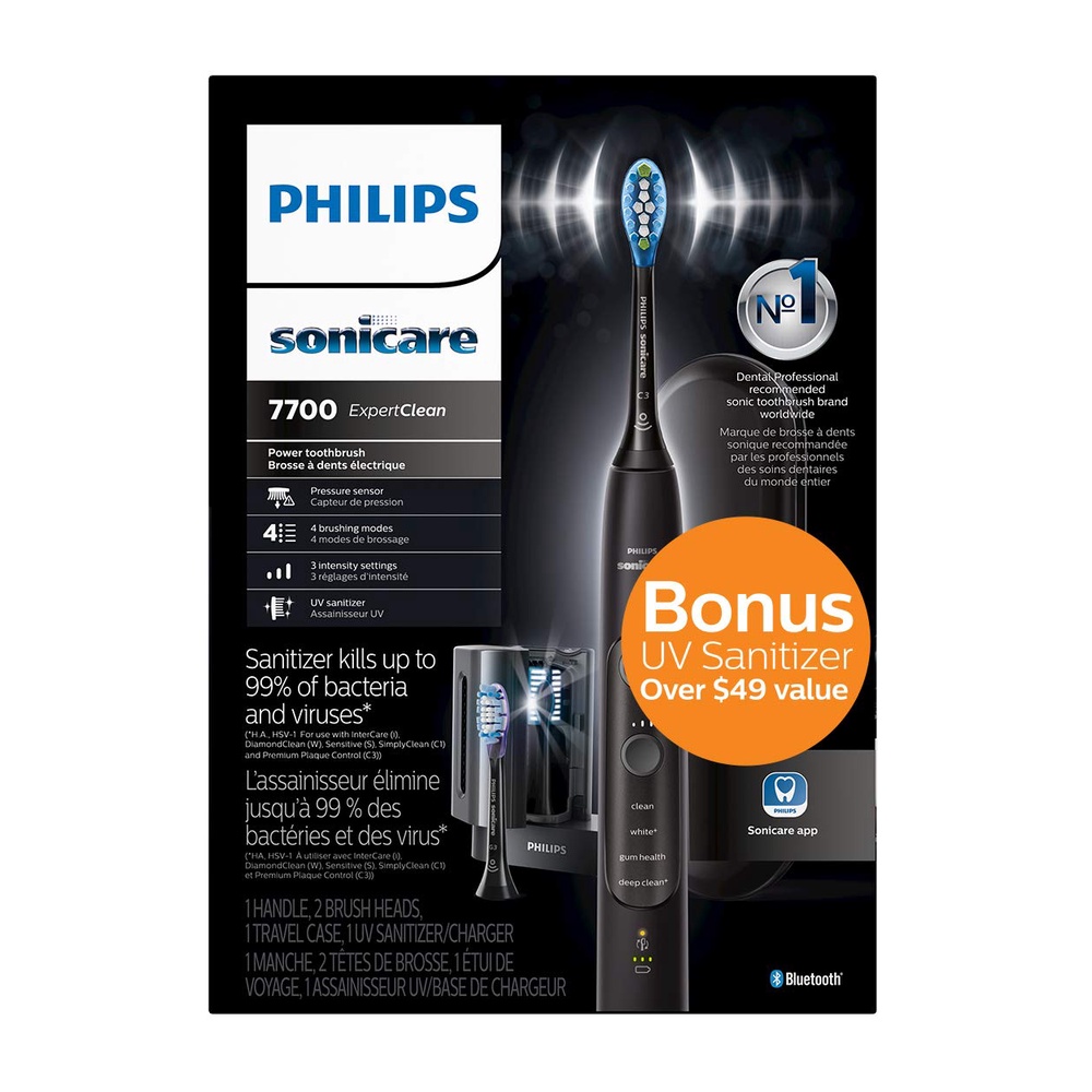 Bàn chải điện philips sonicare 7700 kèm máy khử trùng UV