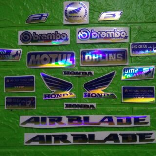 Bộ tem Airblade crôm phản quang New