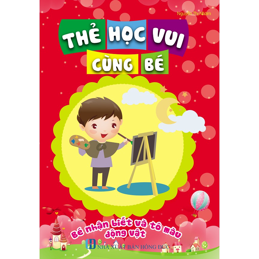 Thẻ Học Cùng Vui Cùng Bé – Bé Nhận Biết Và Tô Màu Động Vật